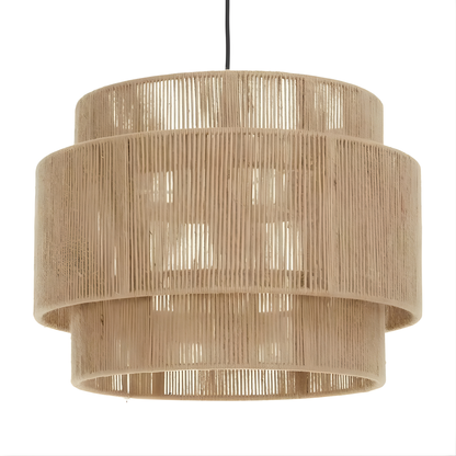 Solea Layered Rattan Pendant Light