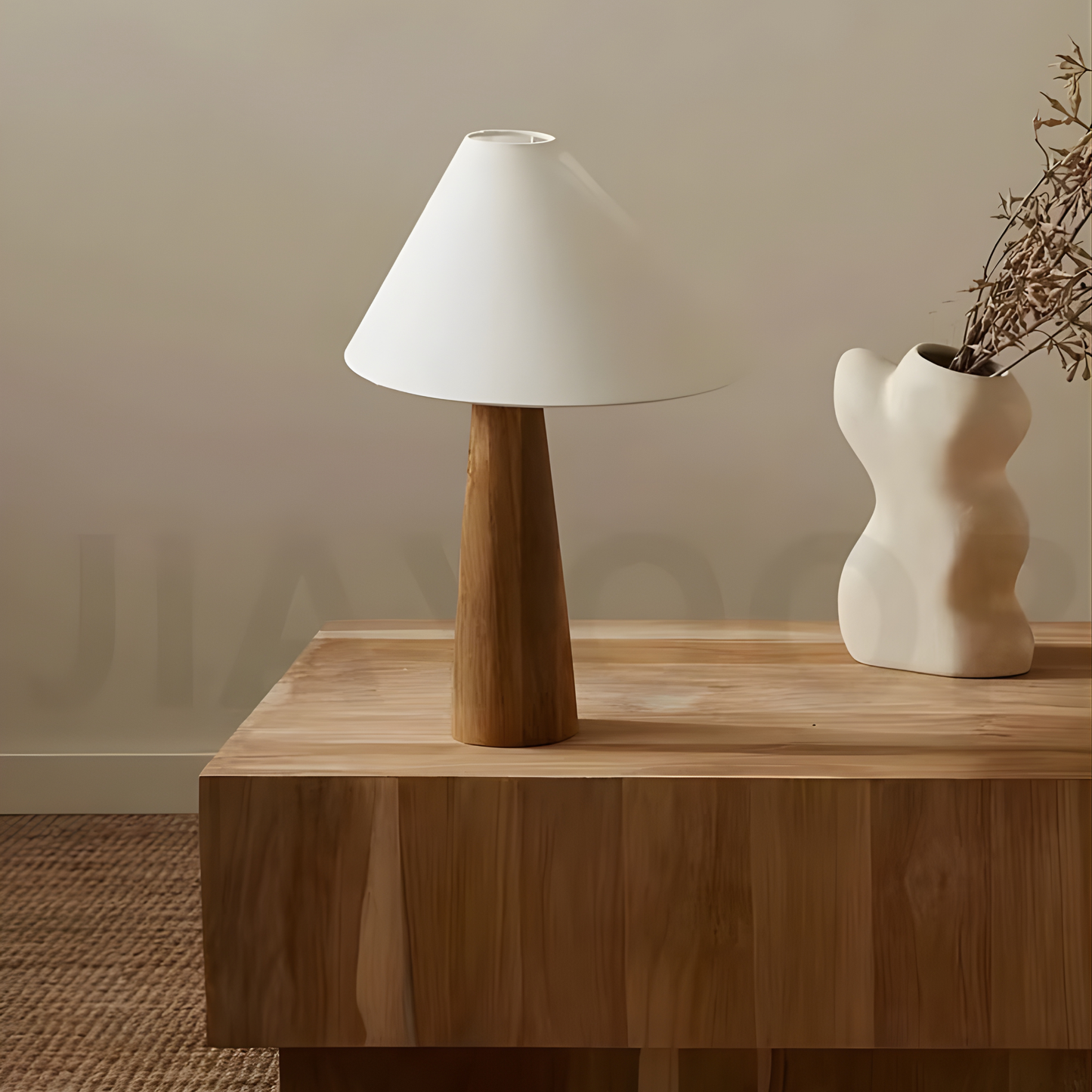 Oslo Oak Cone Floor Lamp