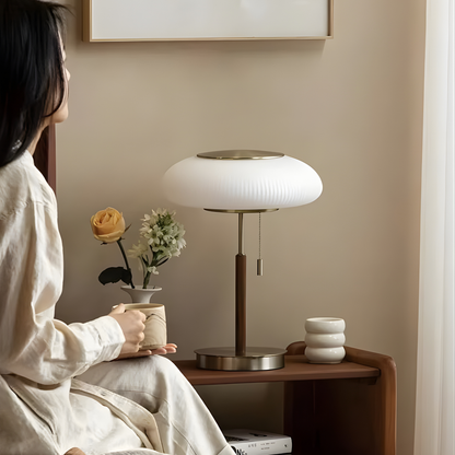 Vintage Glass Table Lamp - Nordic Elegance