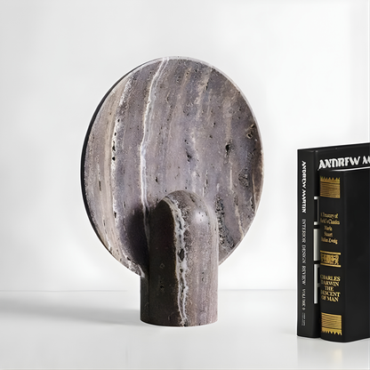 Lunaris Travertine LED Table Lamp