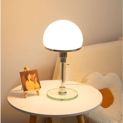 Bauhaus Opal Glass Globe Table Lamp