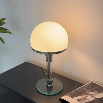 Bauhaus Opal Glass Globe Table Lamp