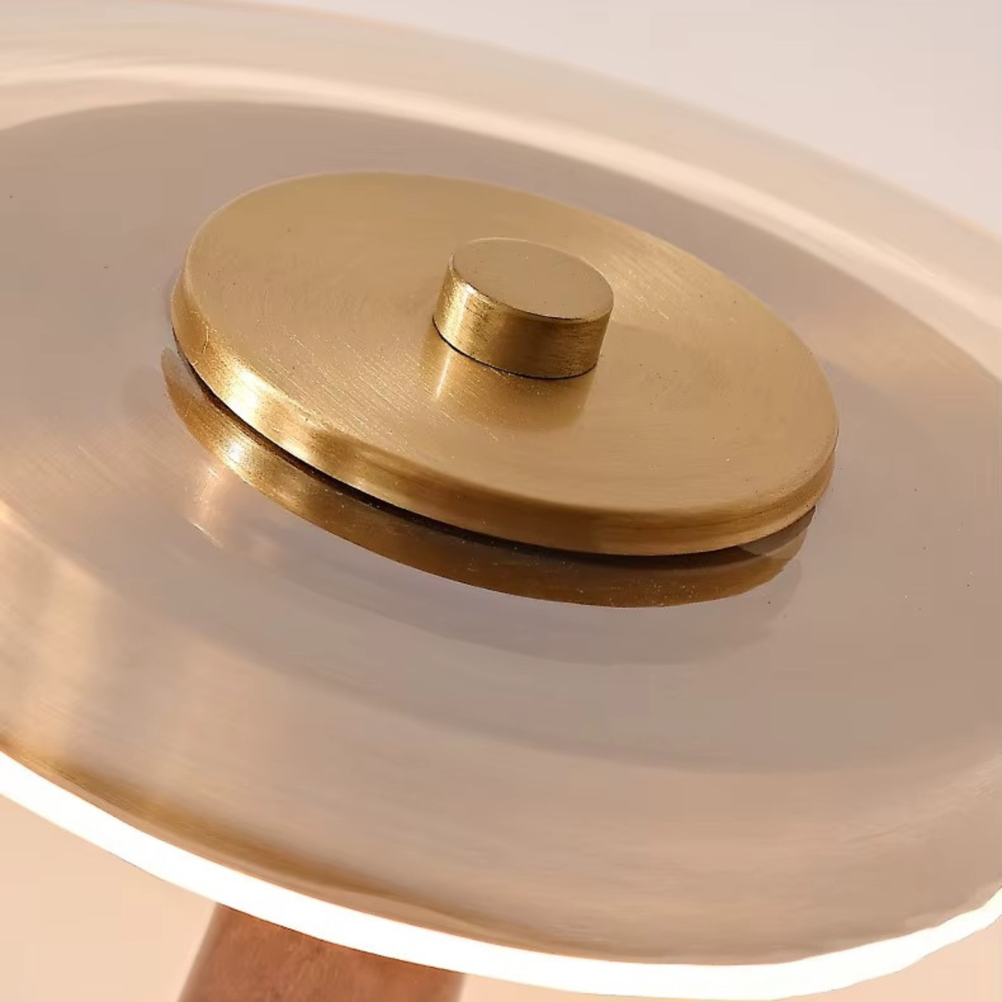 Luxury Brass e Wood LED Table Lamp