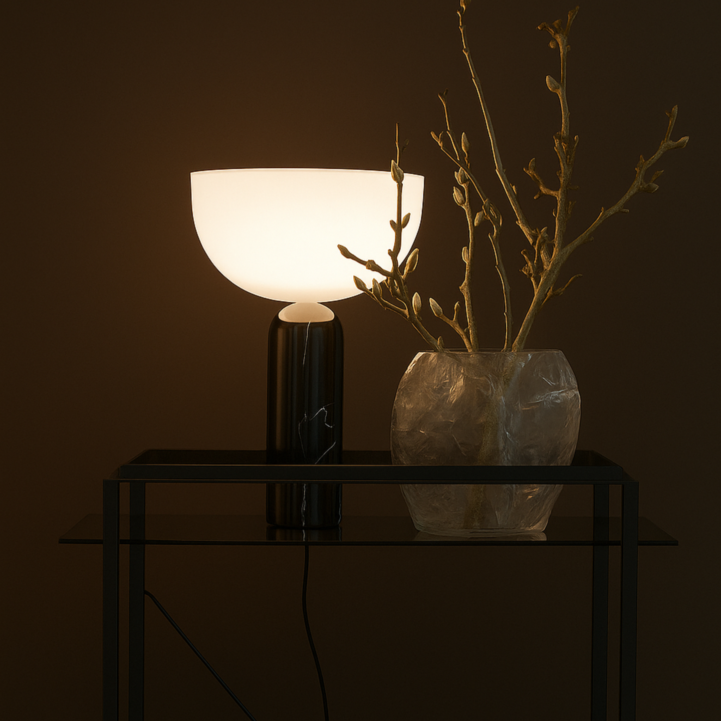 Halo Danish Marble Table Lamp