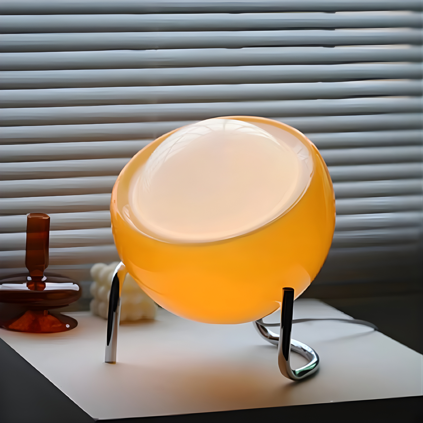 Bauhaus Glass Table Lamp in Retro Design