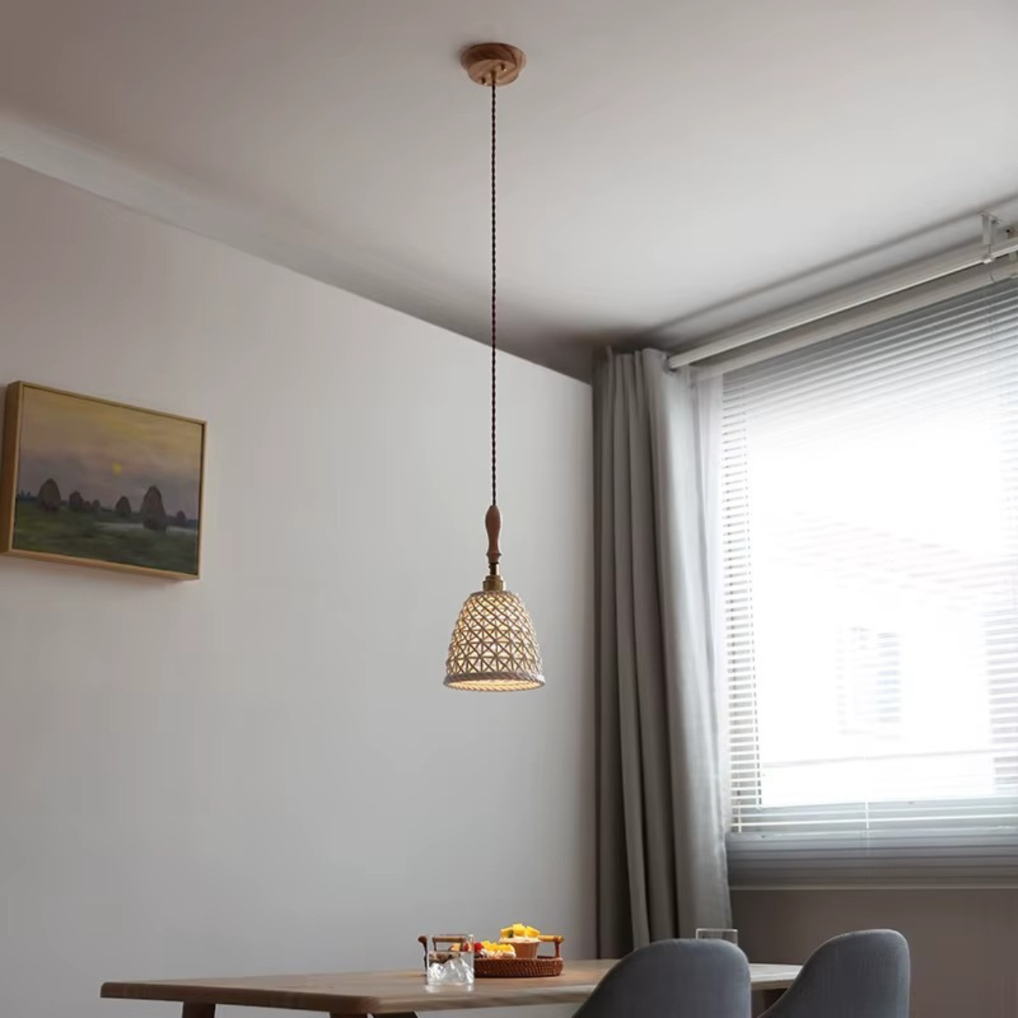 Hana Japanese Ceramic Pendant Light