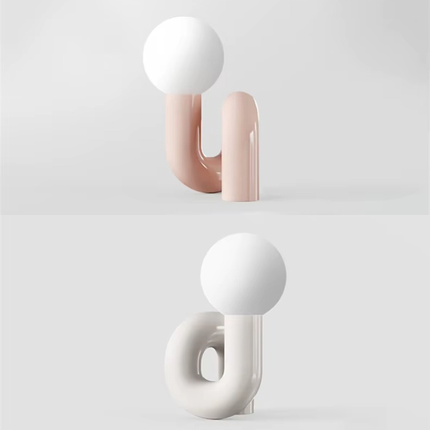 Nordic Glass Globe Sculptural Table Lamp