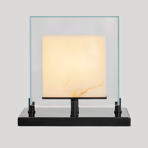 Alabaster Cube Glass Table Lamp