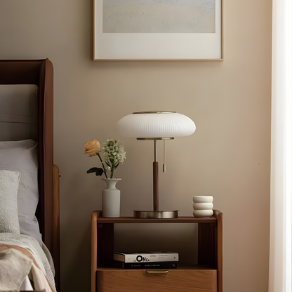 Vintage Glass Table Lamp - Nordic Elegance