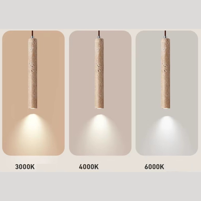 Travertine Column Pendant Light