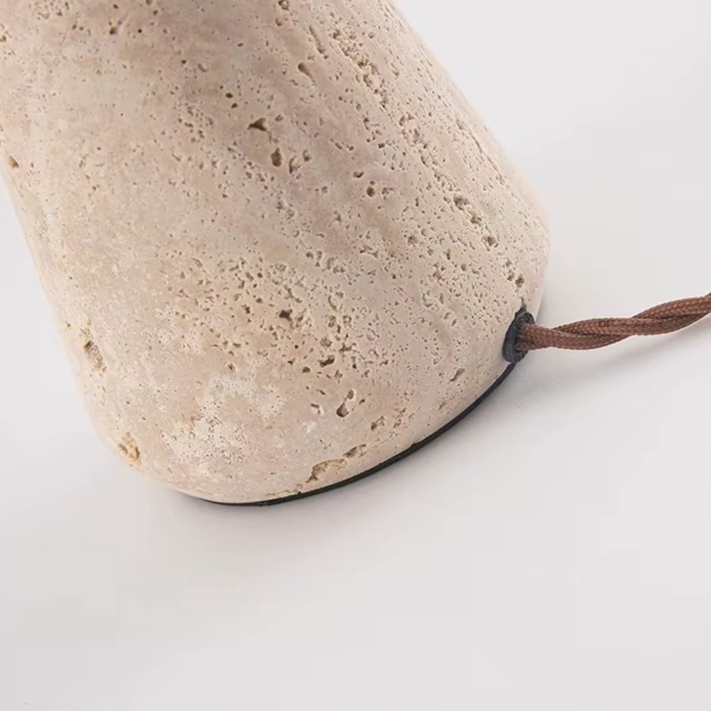 Travertine Stone Globe Table Lamp