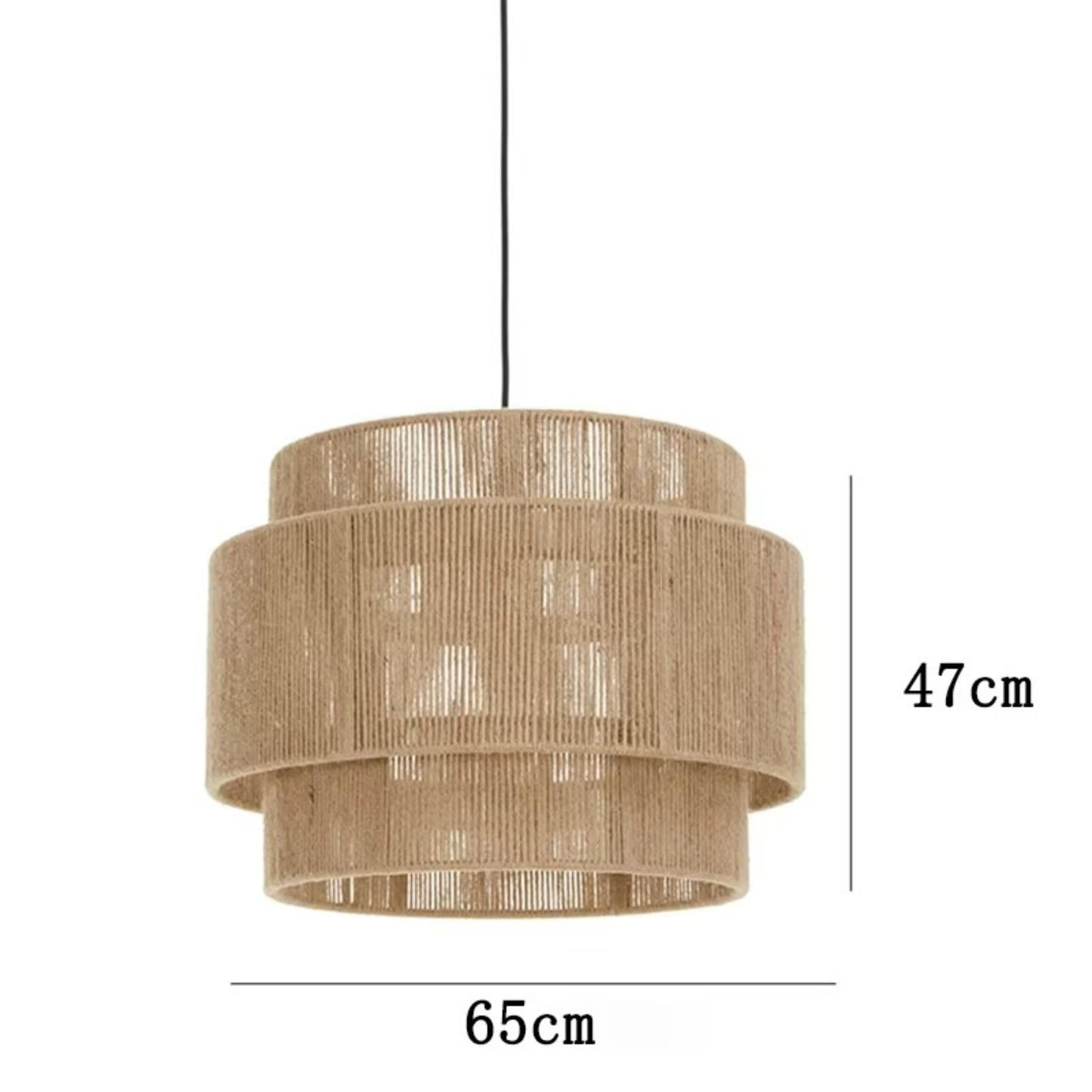 Solea Layered Rattan Pendant Light
