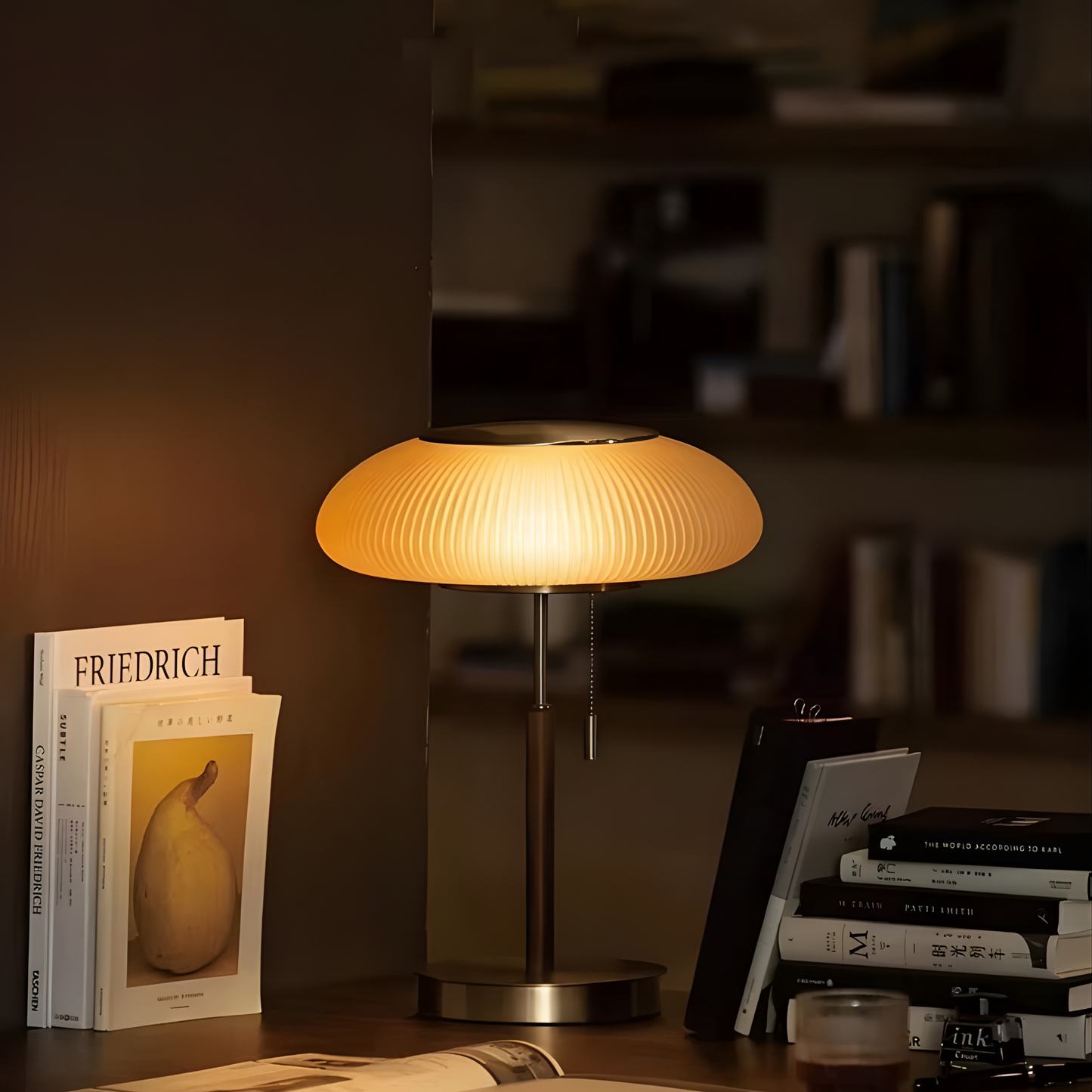 Vintage Glass Table Lamp - Nordic Elegance