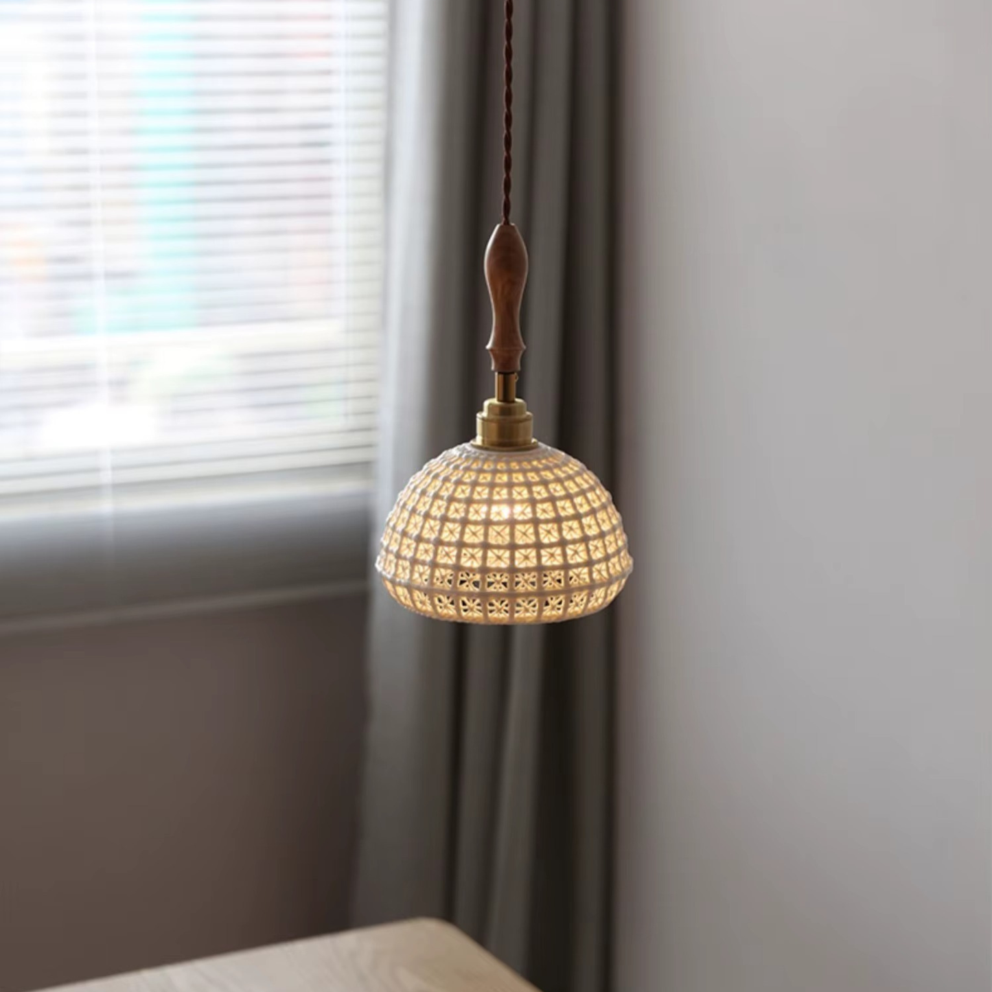Hana Japanese Ceramic Pendant Light
