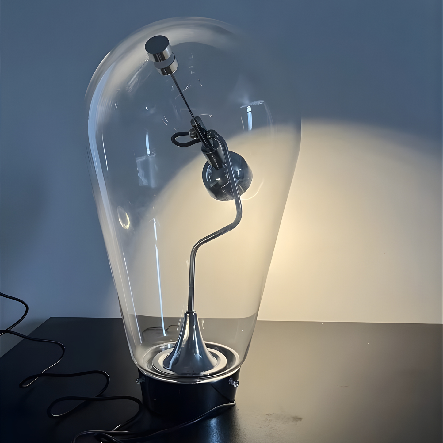 Exquisite Glass Table Lamp with Adjustable Light