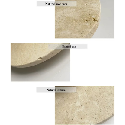 Wabi-Sabi Travertine Disc Globe Wall Light