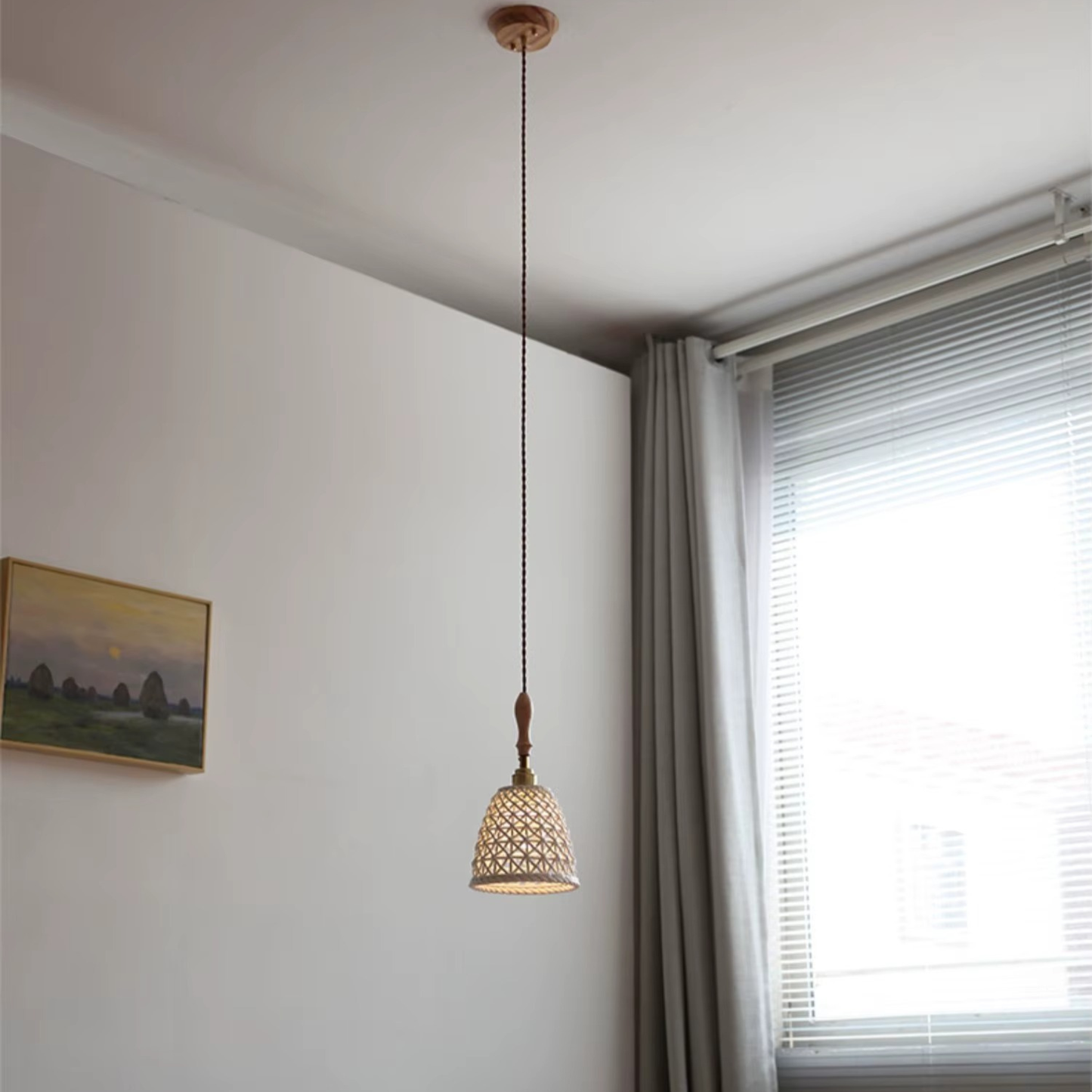 Hana Japanese Ceramic Pendant Light