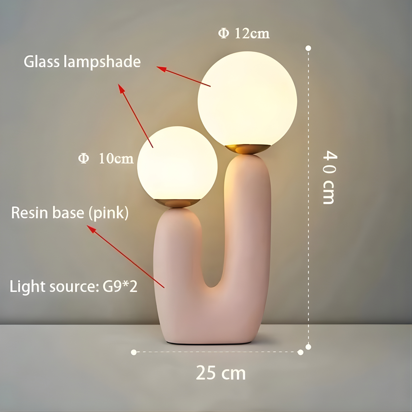 Forma Dual Glass Table Lamp