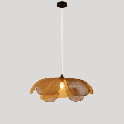 Flora Rattan Petal Pendant Light
