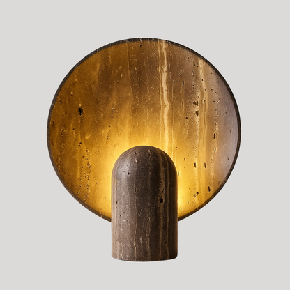 Lunaris Travertine LED Table Lamp