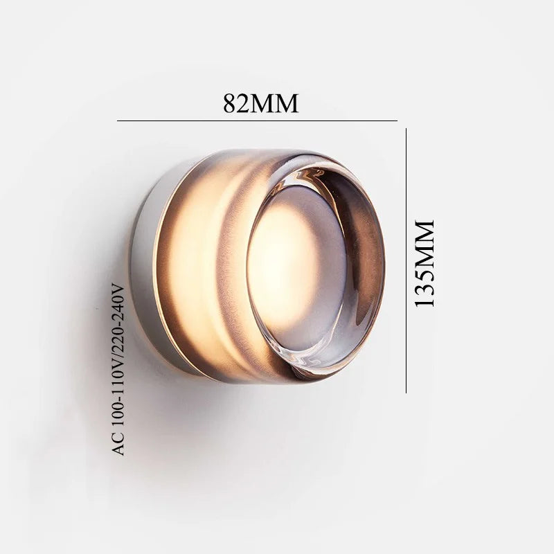 IWHD Round Acrylic Simple LED Wall Lamp Beside Corridor Balcony Porch Atmosphere Stair Light Modern Wandlamp Sconce Applique