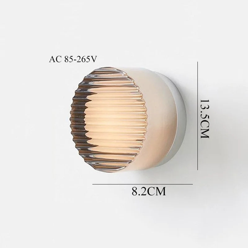 IWHD Round Acrylic Simple LED Wall Lamp Beside Corridor Balcony Porch Atmosphere Stair Light Modern Wandlamp Sconce Applique