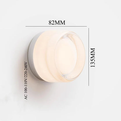 IWHD Round Acrylic Simple LED Wall Lamp Beside Corridor Balcony Porch Atmosphere Stair Light Modern Wandlamp Sconce Applique