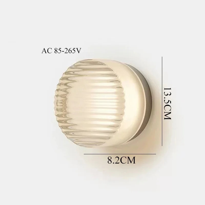 IWHD Round Acrylic Simple LED Wall Lamp Beside Corridor Balcony Porch Atmosphere Stair Light Modern Wandlamp Sconce Applique