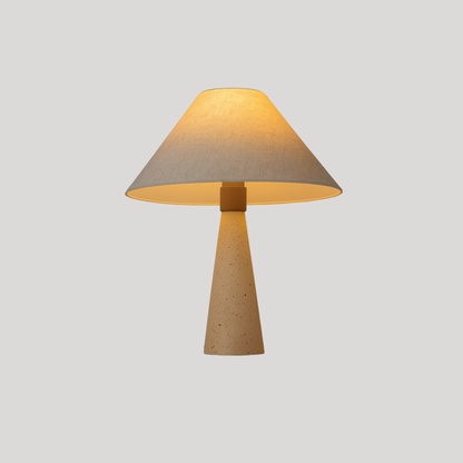 Solara Amber Travertine Fabric Table Lamp